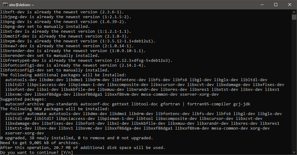 Installing Build packages